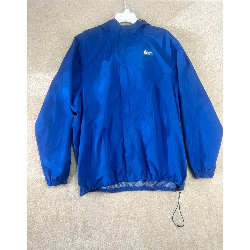 Sierra Designs Blue Hooded Rain Jacket‎ XL XXL Unisex Waterproof Windbreaker
